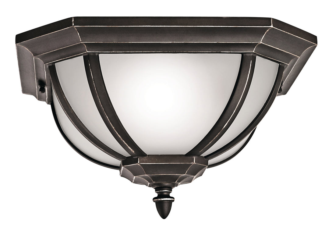 Kichler Canada - 9848RZ - Two Light Outdoor Ceiling Mount - Salisbury - Rubbed Bronze