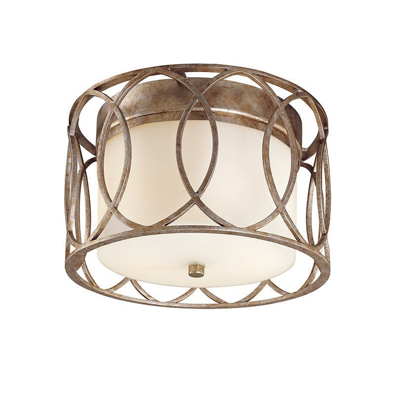Sausalito Two Light Flush Mount in Silver Gold - available from The Lighting Shoppe, trusted by Canadian homeowners