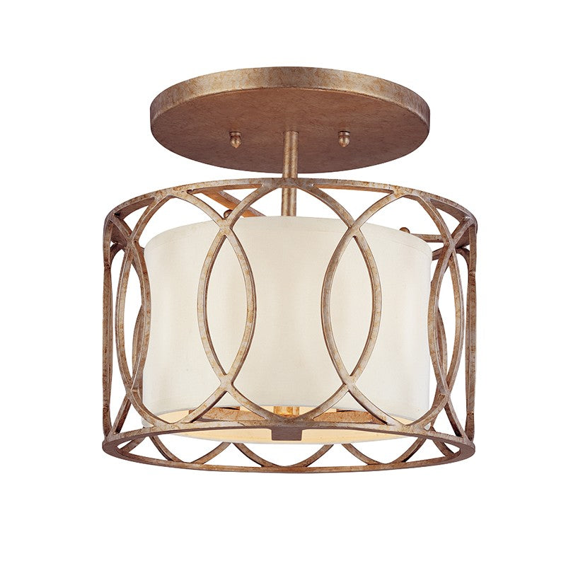 Sausalito Three Light Flush Mount in Silver Gold - available from The Lighting Shoppe, trusted by Canadian homeowners