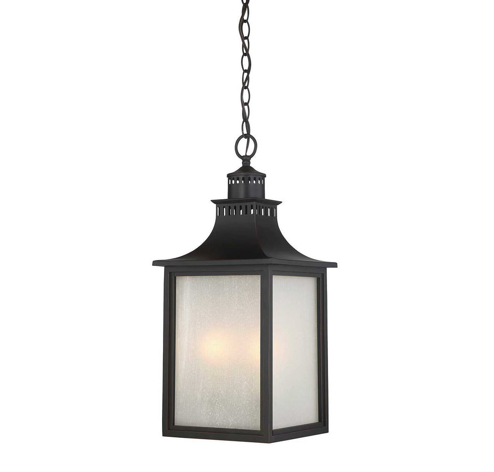Monte Grande Three Light Hanging Lantern in English Bronze Savoy House