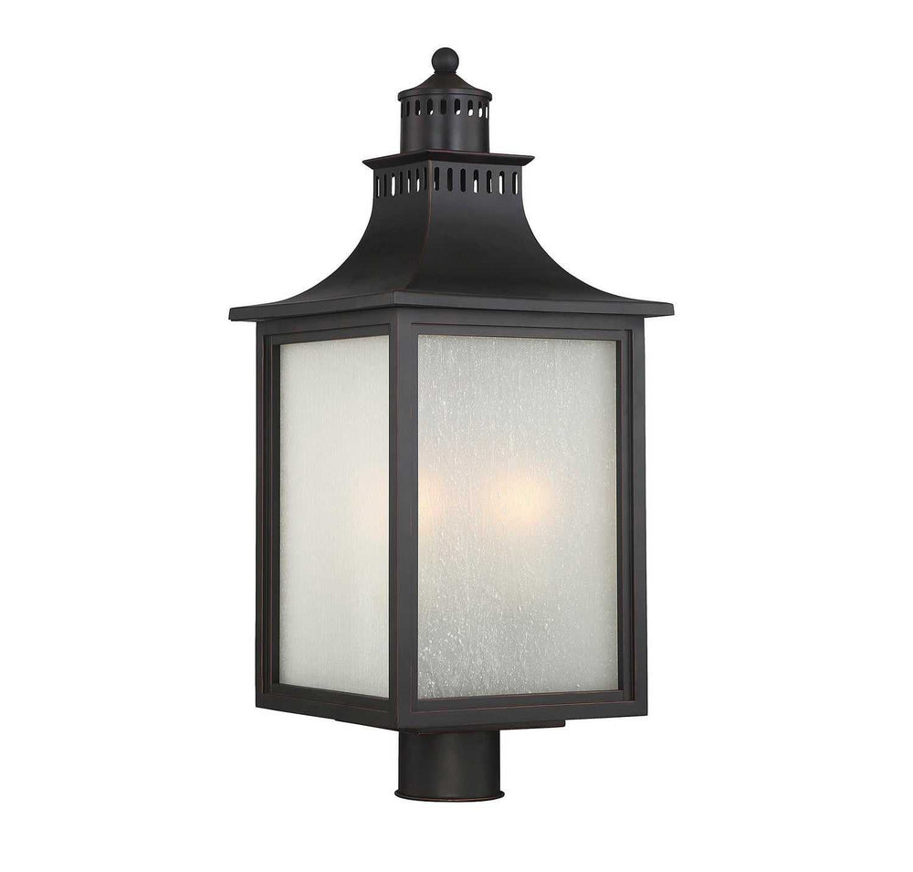 Monte Grande Three Light Post Lantern in English Bronze Savoy House