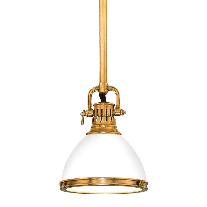 Randolph One Light Pendant in Aged Brass - available from The Lighting Shoppe, trusted by Canadian homeowners