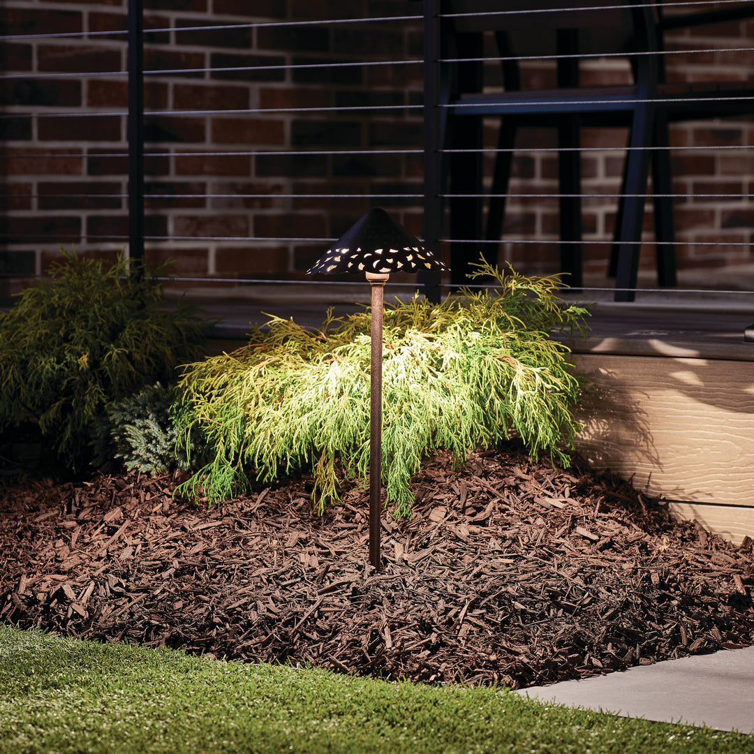 Kichler Canada - 15443TZT - One Light Path & Spread - Lace - Textured Tannery Bronze