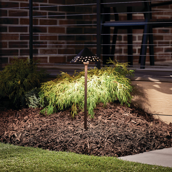 Kichler Canada - 15443TZT - One Light Path & Spread - Lace - Textured Tannery Bronze