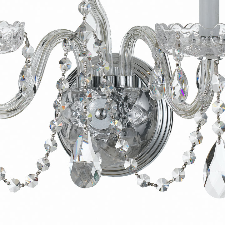 Crystorama - 1033-CH-CL-S - Three Light Wall Sconce - Traditional Crystal - Polished Chrome