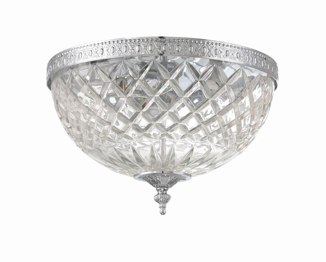 Crystorama - 117-12-CH - Three Light Flush Mount - Ceiling Mount - Polished Chrome