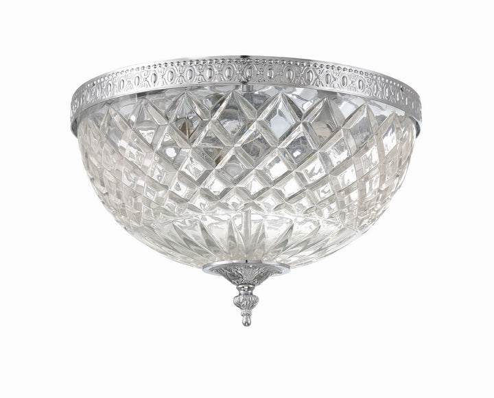 Crystorama - 117-12-CH - Three Light Flush Mount - Ceiling Mount - Polished Chrome