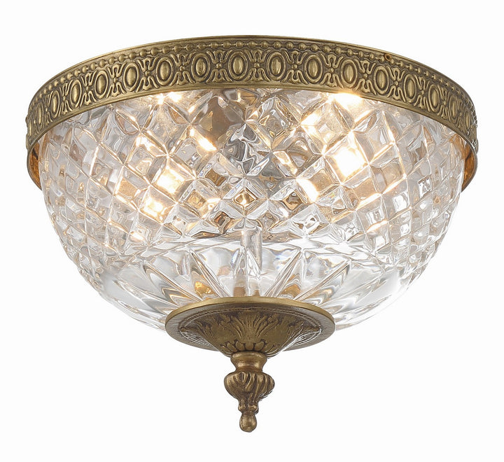 Crystorama - 117-8-OB - Two Light Flush Mount - Radley - Olde Brass
