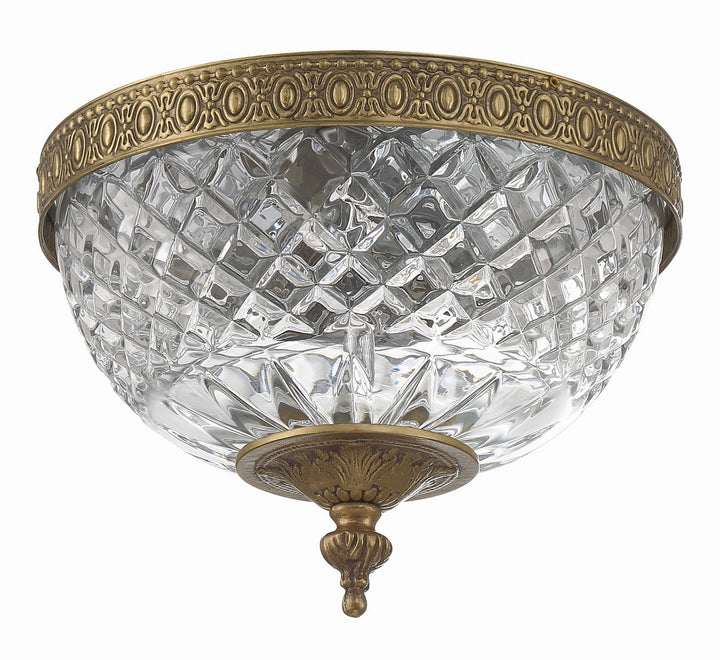 Crystorama - 117-8-OB - Two Light Flush Mount - Radley - Olde Brass