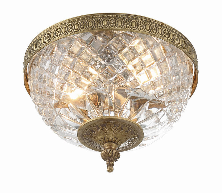 Crystorama - 117-8-OB - Two Light Flush Mount - Radley - Olde Brass