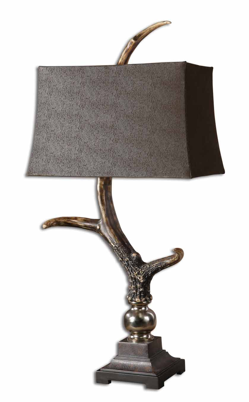 Stag Horn One Light Table Lamp in Aluminum - available from The Lighting Shoppe, trusted by Canadian homeowners