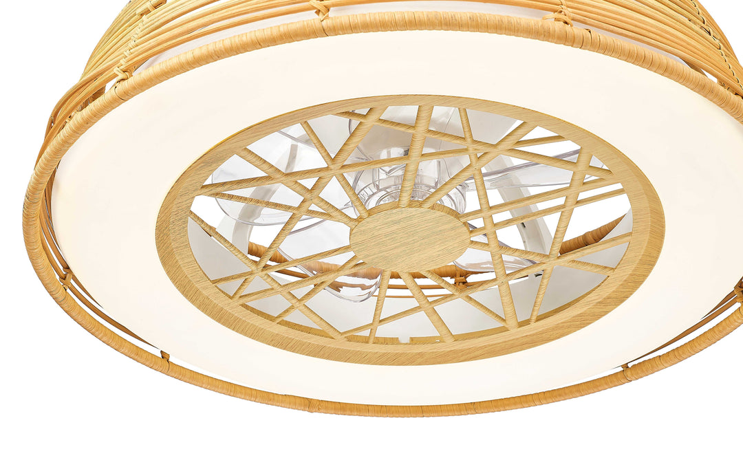 Hono 23" Smart Fandelier Fan Damp Rated Mirage Lighting Group