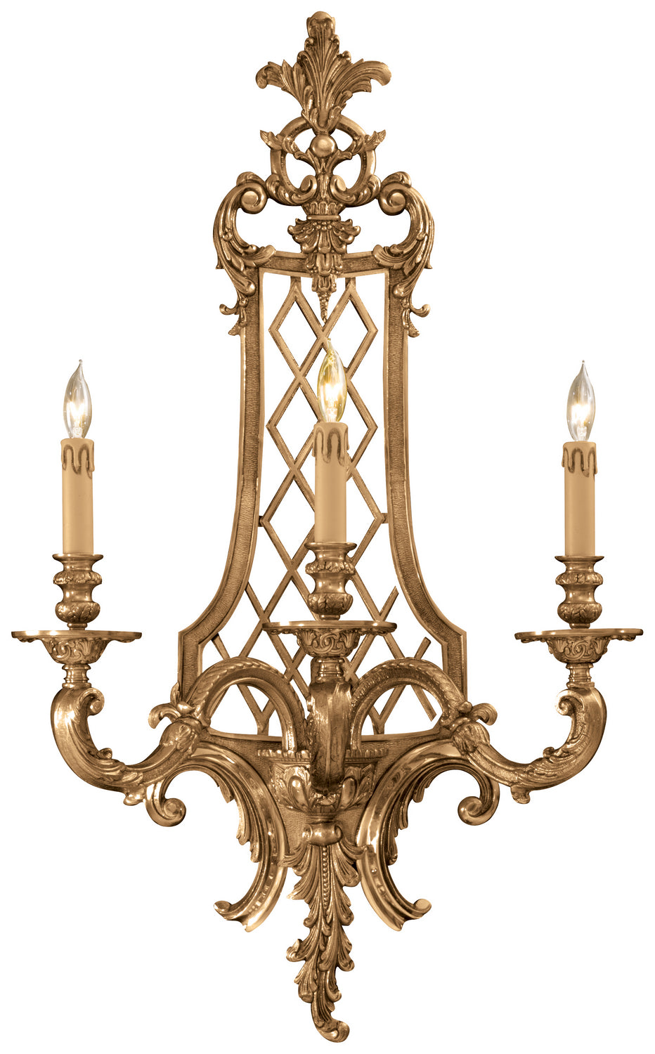 Metropolitan Family Three Light Wall Sconce in Renaissance Gold - available from The Lighting Shoppe, trusted by Canadian homeowners