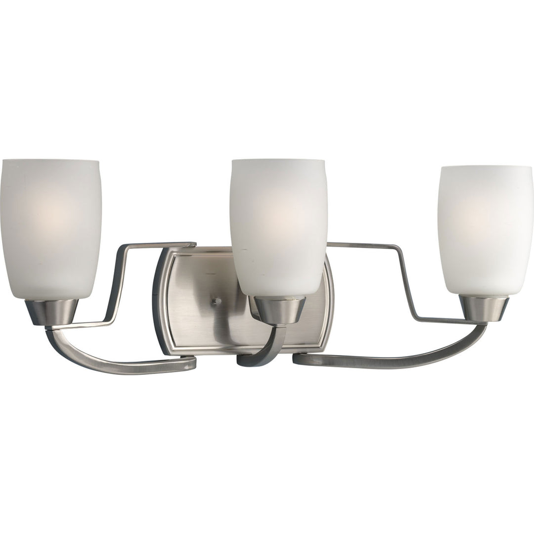 Wisten Three Light Bath in Brushed Nickel - available from The Lighting Shoppe, trusted by Canadian homeowners