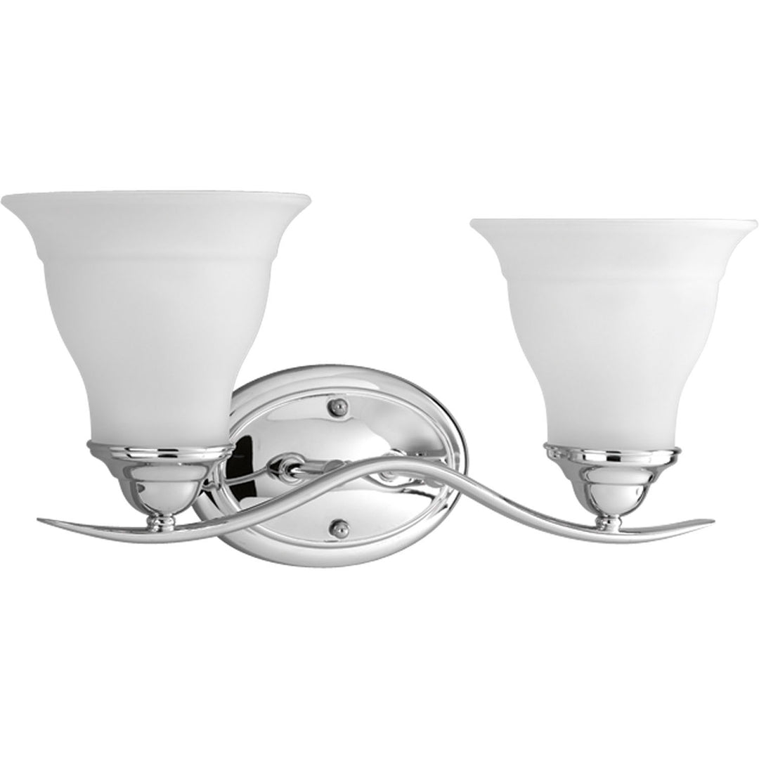 Trinity Two Light Bath Bracket in Polished Chrome - available from The Lighting Shoppe, trusted by Canadian homeowners