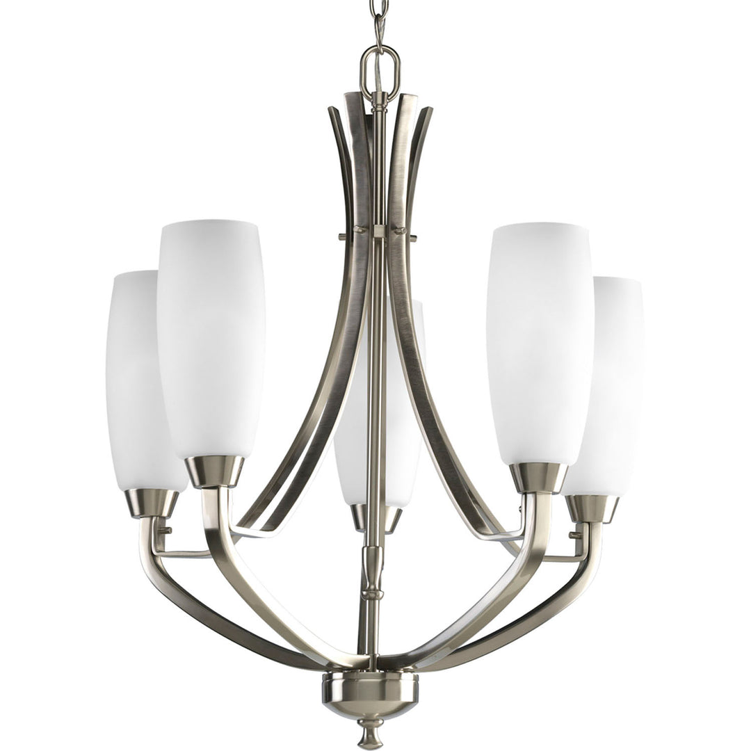 Wisten Five Light Chandelier in Brushed Nickel - available from The Lighting Shoppe, trusted by Canadian homeowners