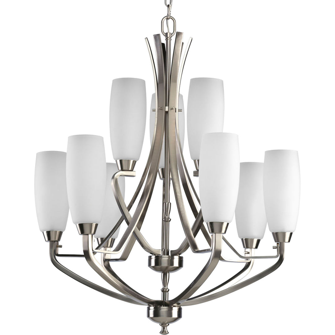 Wisten Nine Light Chandelier in Brushed Nickel - available from The Lighting Shoppe, trusted by Canadian homeowners