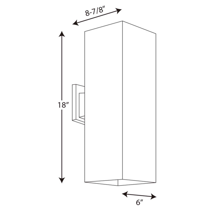 Progress Canada - P5644-30 - Two Light Wall Lantern - Square - White