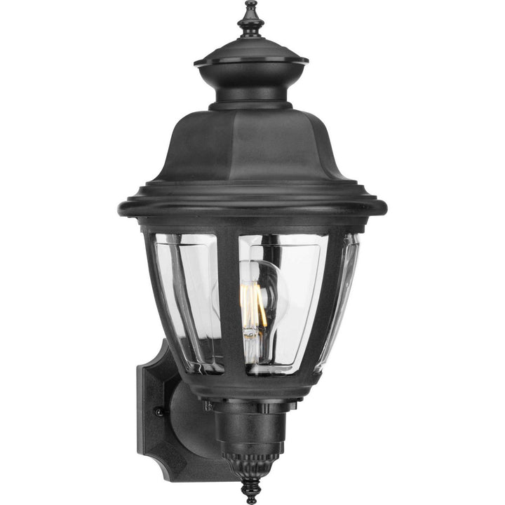 Non-Metallic Incandescent One Light Wall Lantern in Black - available from The Lighting Shoppe, trusted by Canadian homeowners