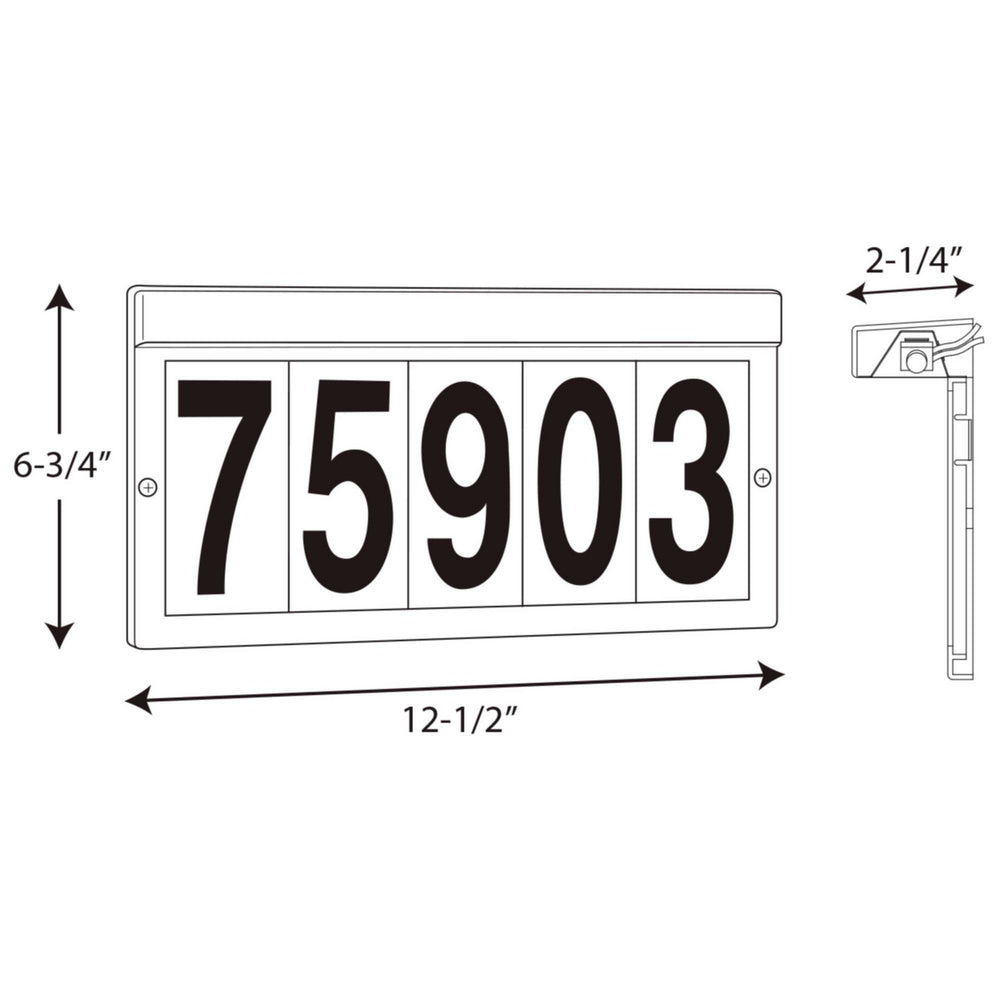 Progress Canada - P5968-31WB - Two Light Address Light - Address Light - Black