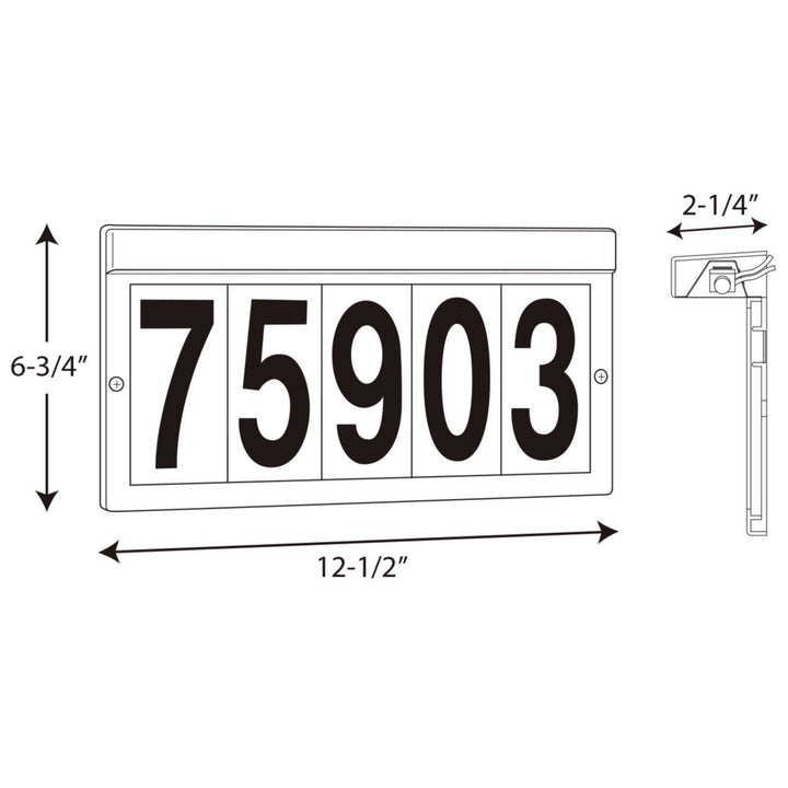 Progress Canada - P5968-31WB - Two Light Address Light - Address Light - Black