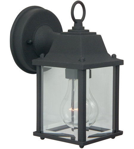 Coach Lights Cast One Light Wall Mount in Textured Black - available from The Lighting Shoppe, trusted by Canadian homeowners