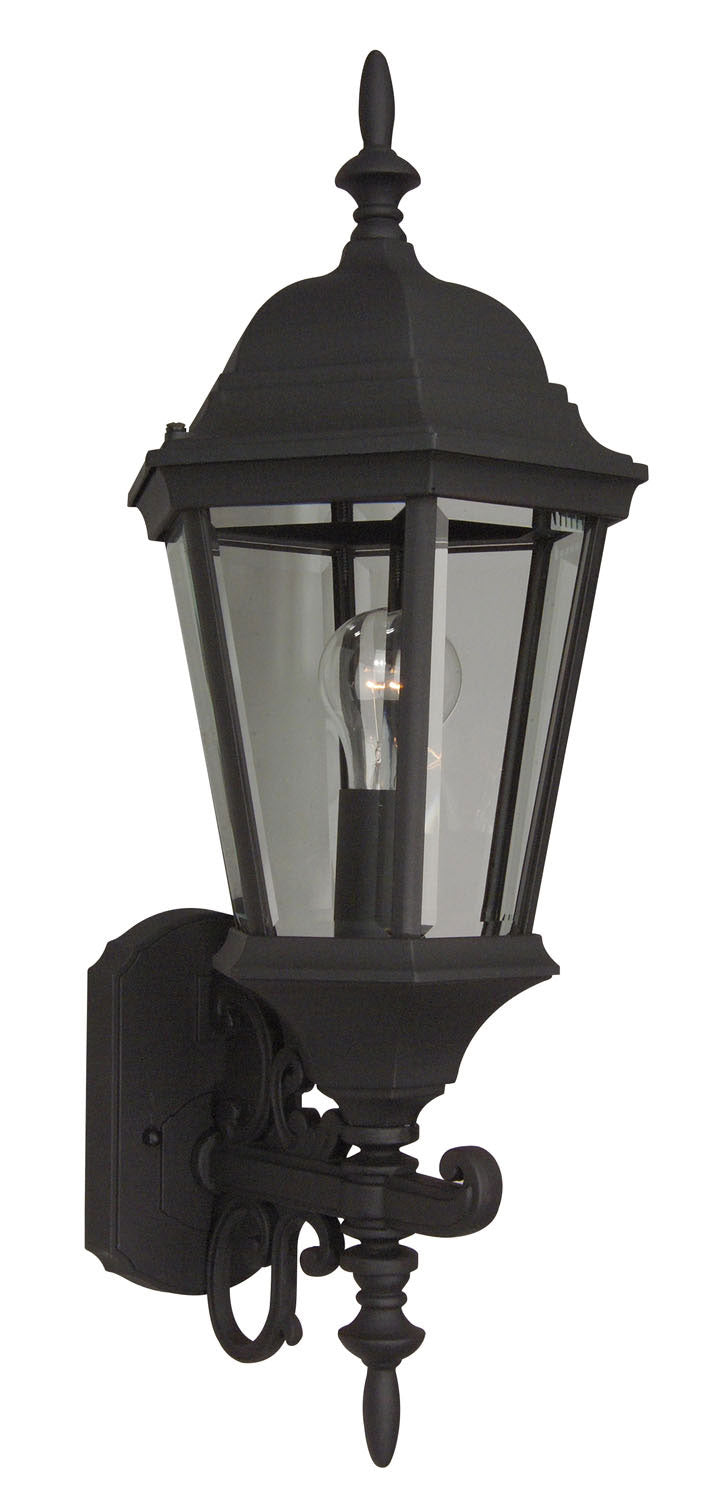 Straight Glass Cast One Light Wall Mount in Textured Black - available from The Lighting Shoppe, trusted by Canadian homeowners