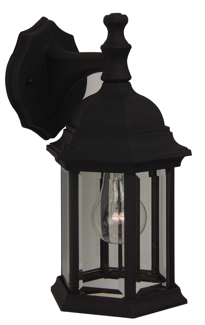 Hex Style Cast One Light Wall Mount in Textured Black - available from The Lighting Shoppe, trusted by Canadian homeowners