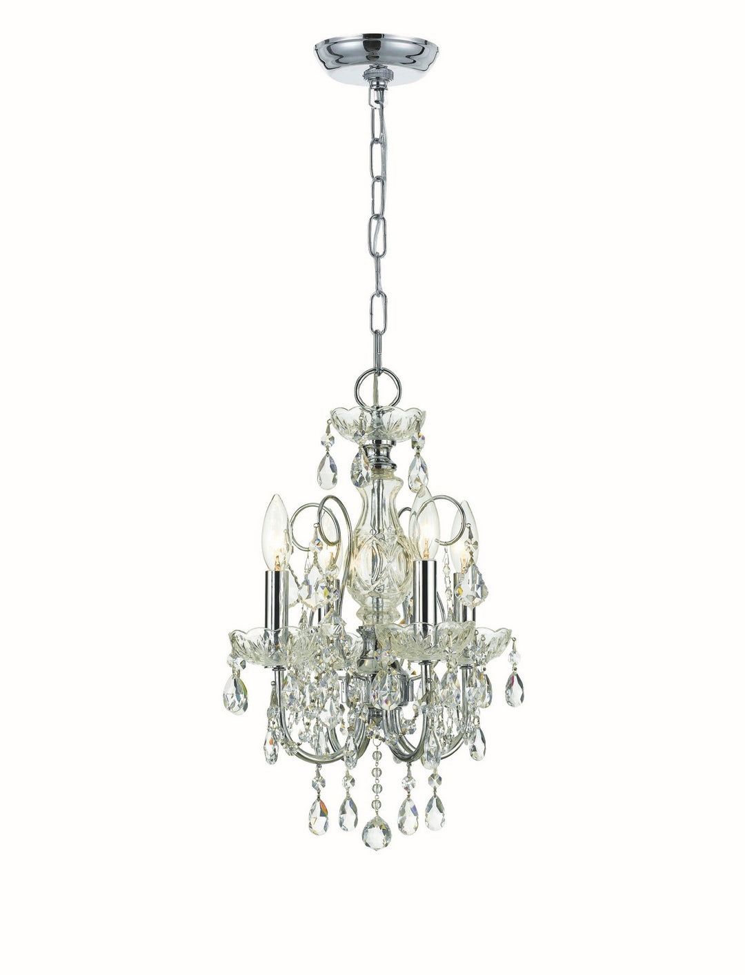 Imperial Four Light Mini Chandelier in Polished Chrome - available from The Lighting Shoppe, trusted by Canadian homeowners