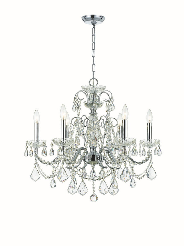 Imperial Six Light Chandelier in Polished Chrome - available from The Lighting Shoppe, trusted by Canadian homeowners