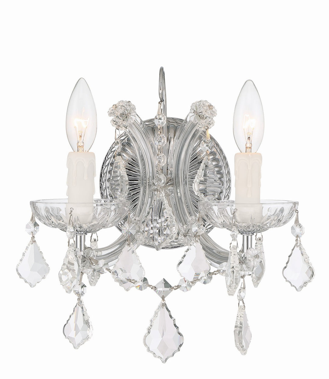 Maria Theresa Two Light Wall Sconce in Polished Chrome - available from The Lighting Shoppe, trusted by Canadian homeowners