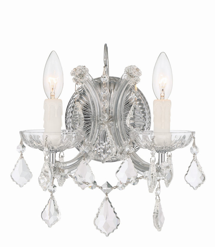 Maria Theresa Two Light Wall Sconce in Polished Chrome - available from The Lighting Shoppe, trusted by Canadian homeowners