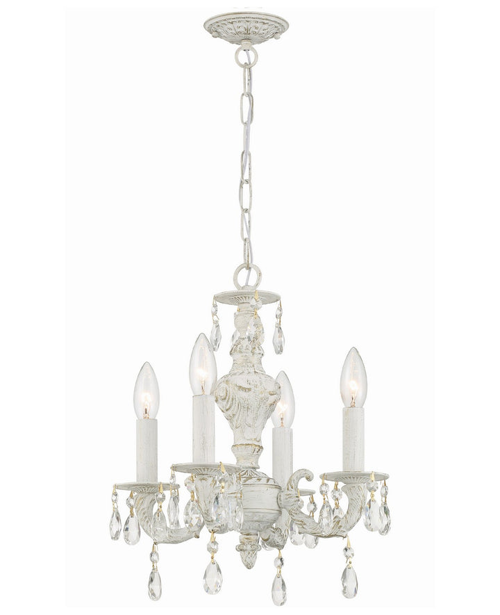 Paris Market Four Light Mini Chandelier in Antique White - available from The Lighting Shoppe, trusted by Canadian homeowners