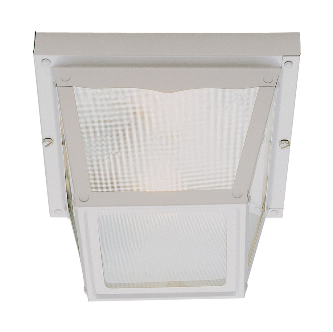 Samantha One Light Flushmount Lantern in White - available from The Lighting Shoppe, trusted by Canadian homeowners