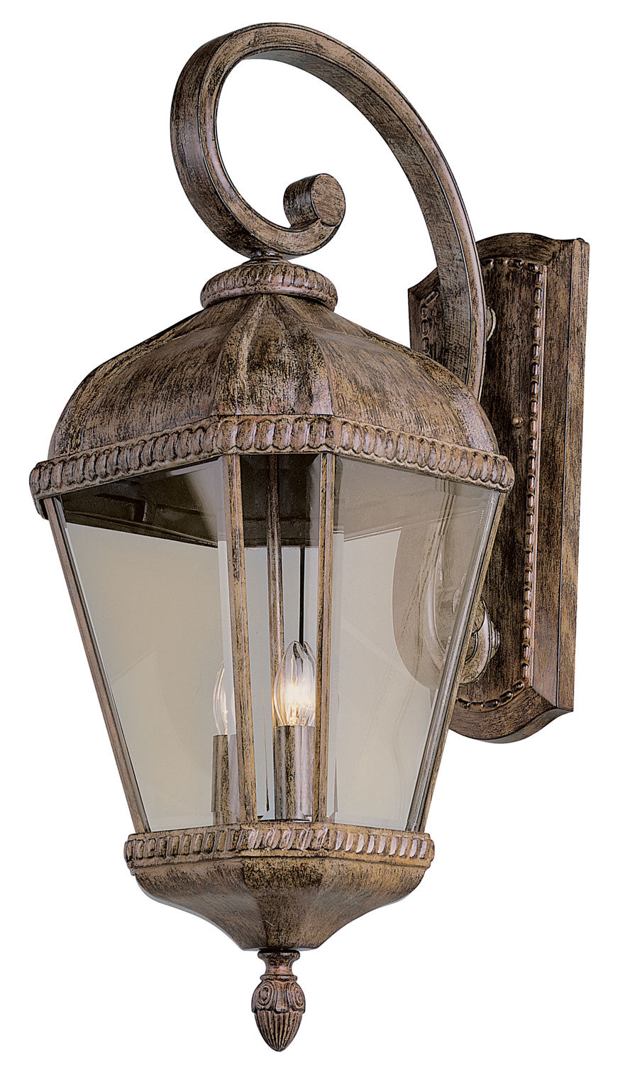 Covington Three Light Wall Lantern in Burnished Rust - available from The Lighting Shoppe, trusted by Canadian homeowners