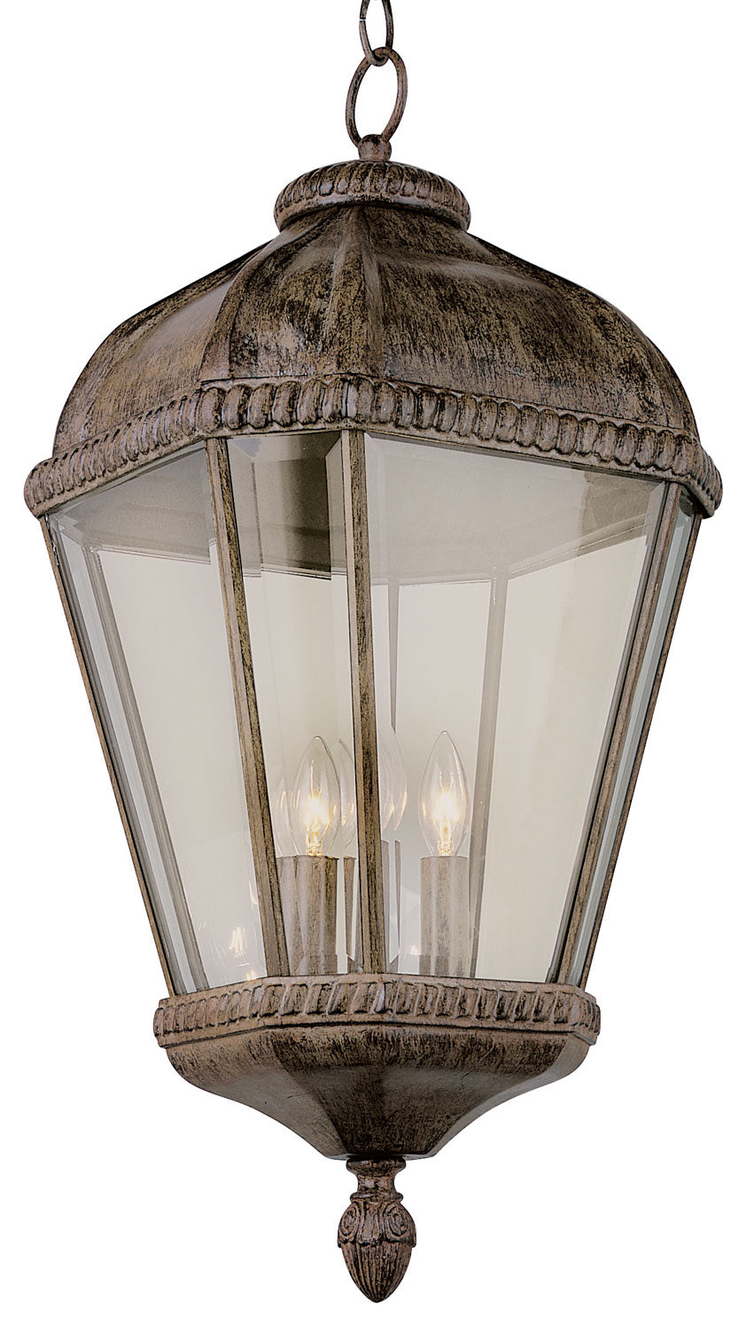 Covington Three Light Hanging Lantern in Burnished Rust - available from The Lighting Shoppe, trusted by Canadian homeowners