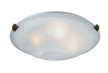 Clip Flush Three Light Flush Mount in Brunito Artcraft Canada