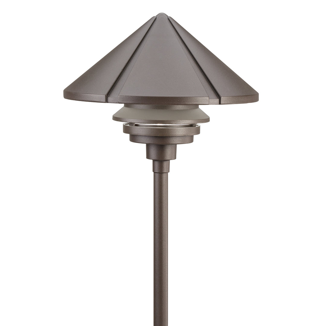 Kichler Canada - 15211AZT - One Light Path & Spread - Six Groove - Textured Architectural Bronze