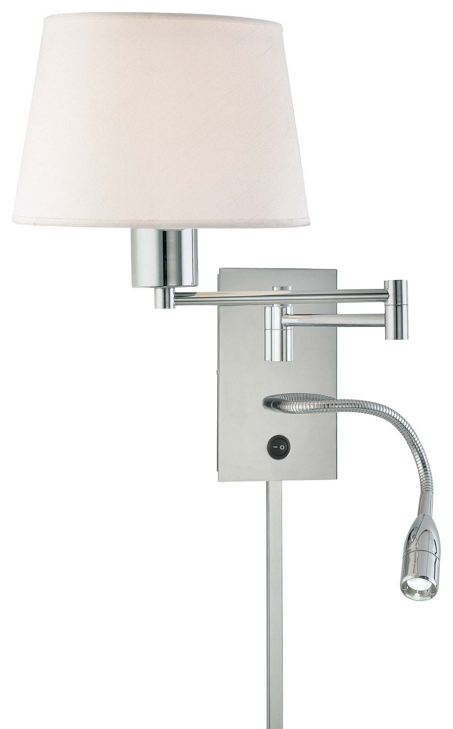 George's Reading Room LED Swing Arm Wall Lamp in Chrome - available from The Lighting Shoppe, trusted by Canadian homeowners