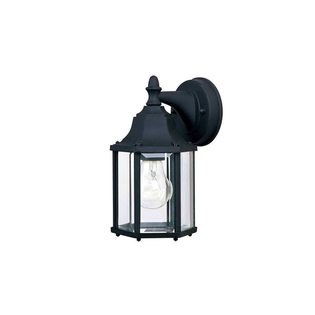 Maxim - 1026BK - One Light Outdoor Wall Lantern - Builder Cast - Black