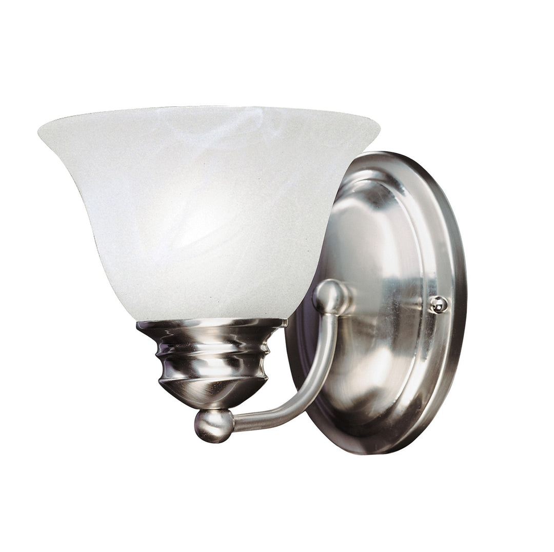 Maxim - 2686MRSN - One Light Wall Sconce - Malaga - Satin Nickel