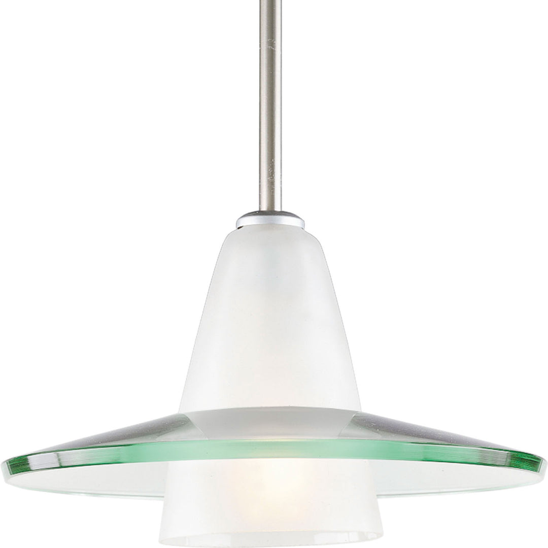 Glass Pendants One Light Pendant in Brushed Nickel - available from The Lighting Shoppe, trusted by Canadian homeowners