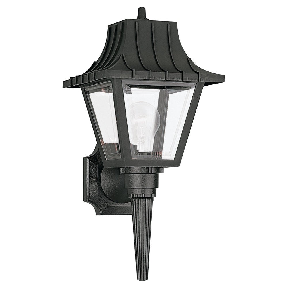 Polycarbonate Outdoor One Light Outdoor Wall Lantern in Black - available from The Lighting Shoppe, trusted by Canadian homeowners