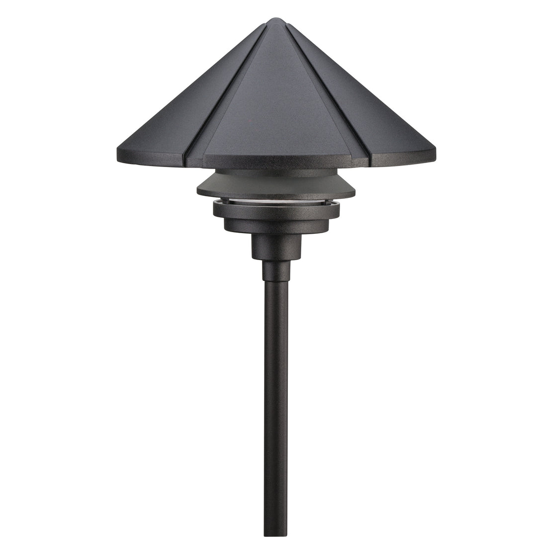 Kichler Canada - 15211BKT - One Light Path & Spread - Six Groove - Textured Black