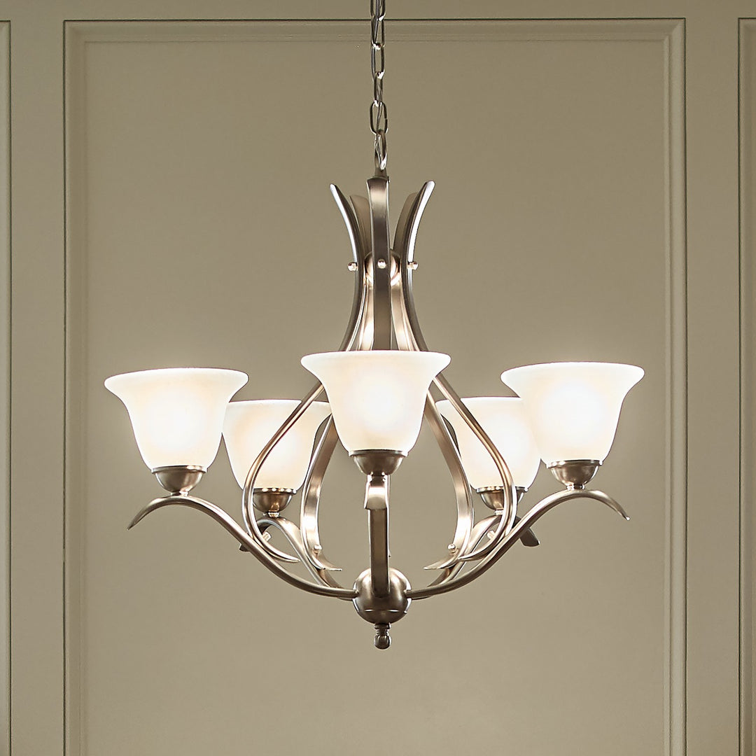 Kichler Canada - 2020NI - Five Light Chandelier - Dover - Brushed Nickel