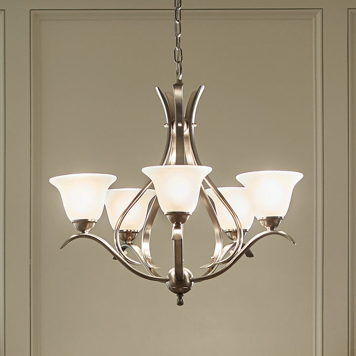 Kichler Canada - 2020NI - Five Light Chandelier - Dover - Brushed Nickel