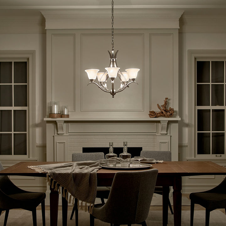 Kichler Canada - 2020NI - Five Light Chandelier - Dover - Brushed Nickel