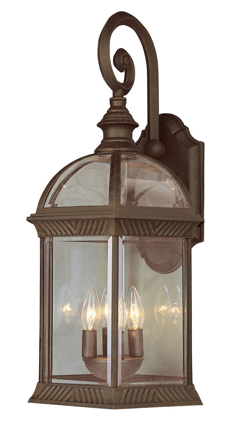 Wentworth Four Light Wall Lantern in Rust - available from The Lighting Shoppe, trusted by Canadian homeowners