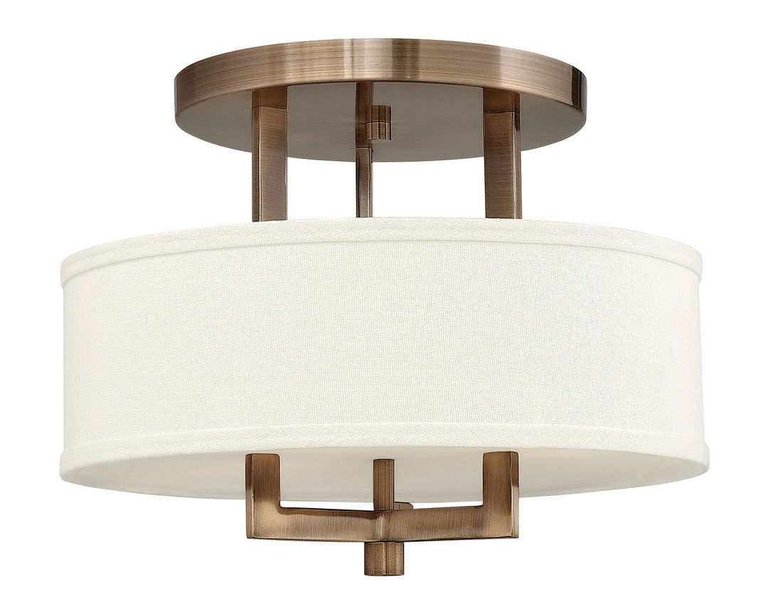 Hampton LED Semi-Flush Mount in Brushed Bronze - available from The Lighting Shoppe, trusted by Canadian homeowners