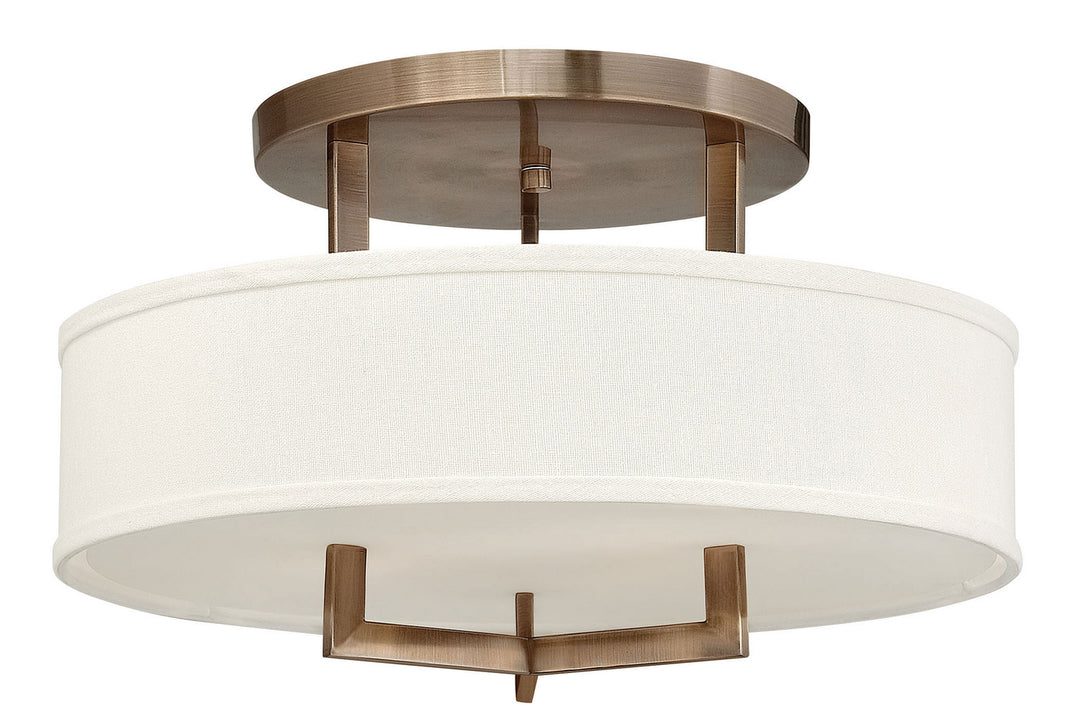 Hampton LED Semi-Flush Mount in Brushed Bronze - available from The Lighting Shoppe, trusted by Canadian homeowners